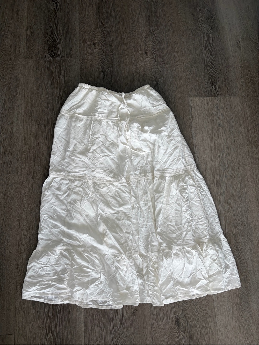 Maxi lined Women’s White Tiered‎ Maxi Skirt boho gypsi